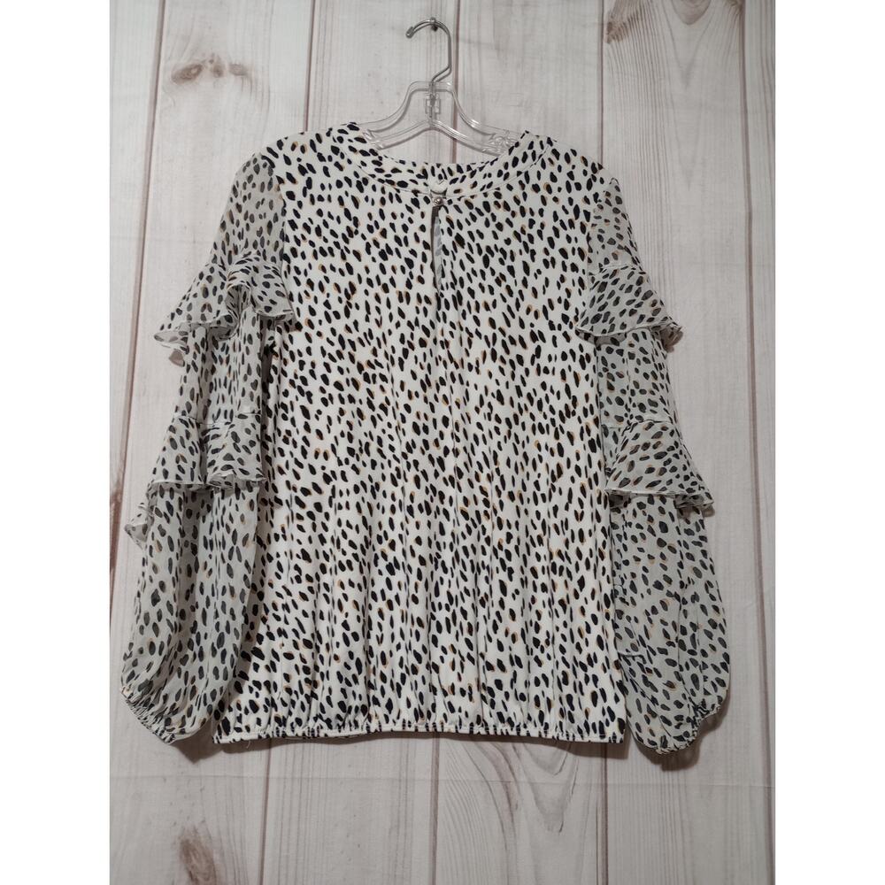 Perceptions Concept‎ Shirt Ladies Small Ruffle Long Sleeve